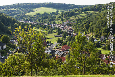 Blick über den Ort (Dammbach, Spessart,Mainland)